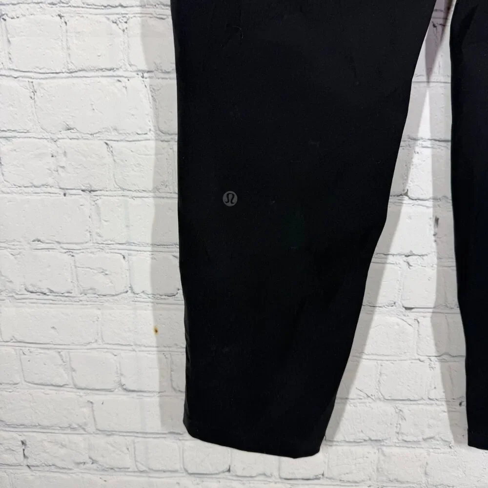Lululemon On The Fly Pants Black Women's Size 6 Tapered Drawstring W5BPMS